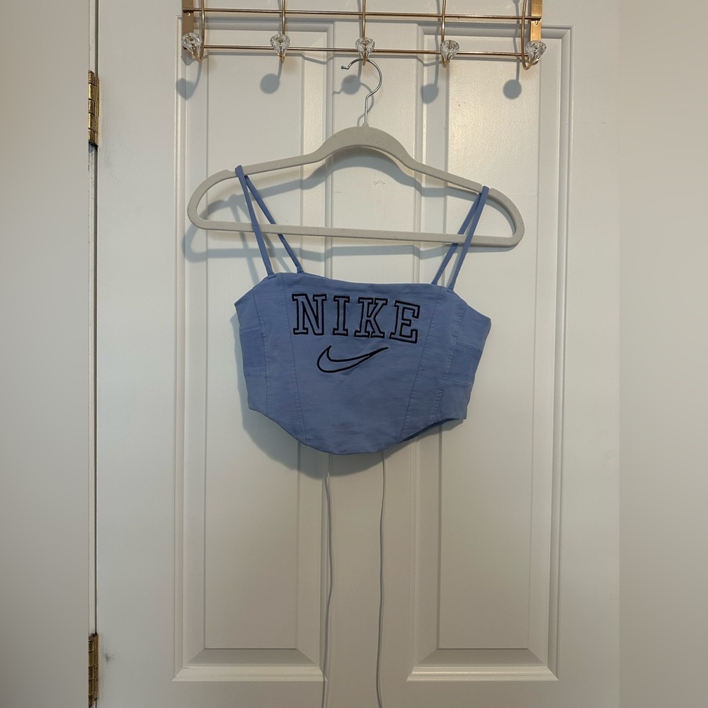 Nike crop top, lace up back